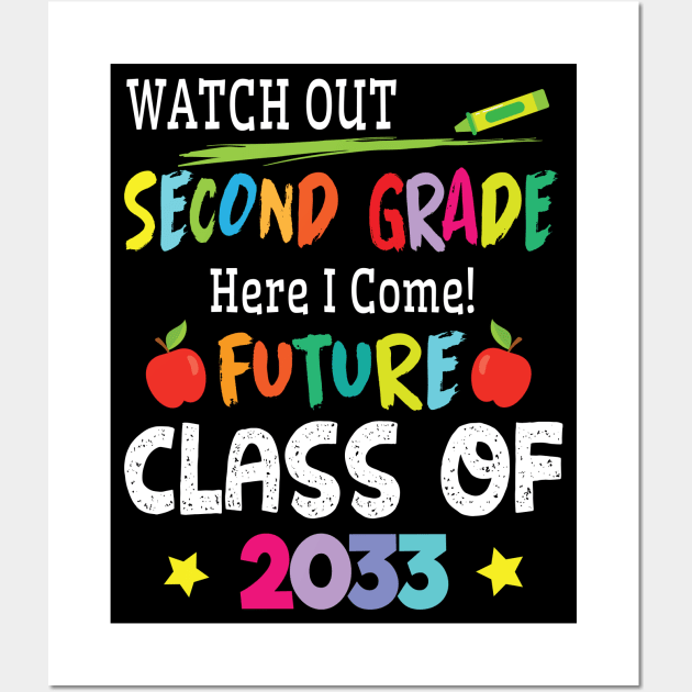 Student Watch Out Second Grade I Come Future Class Of 2033 Wall Art by joandraelliot